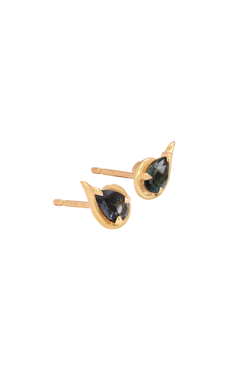 Selene Blue Spinel Studs