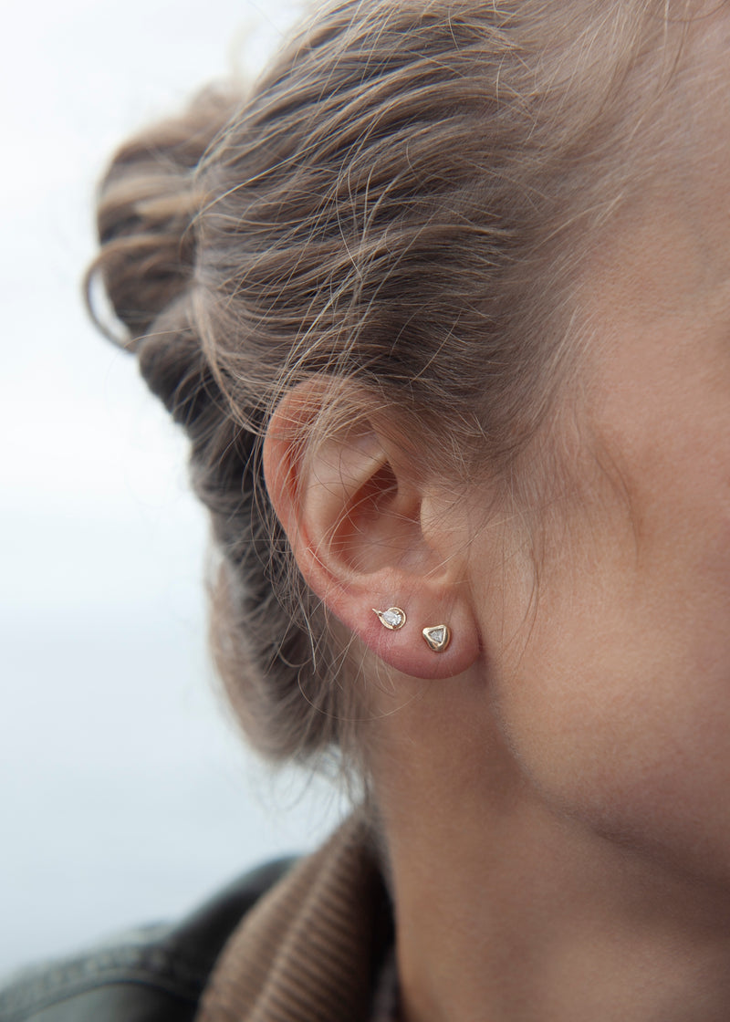 Mini Selene Pear Shaped Diamond Studs