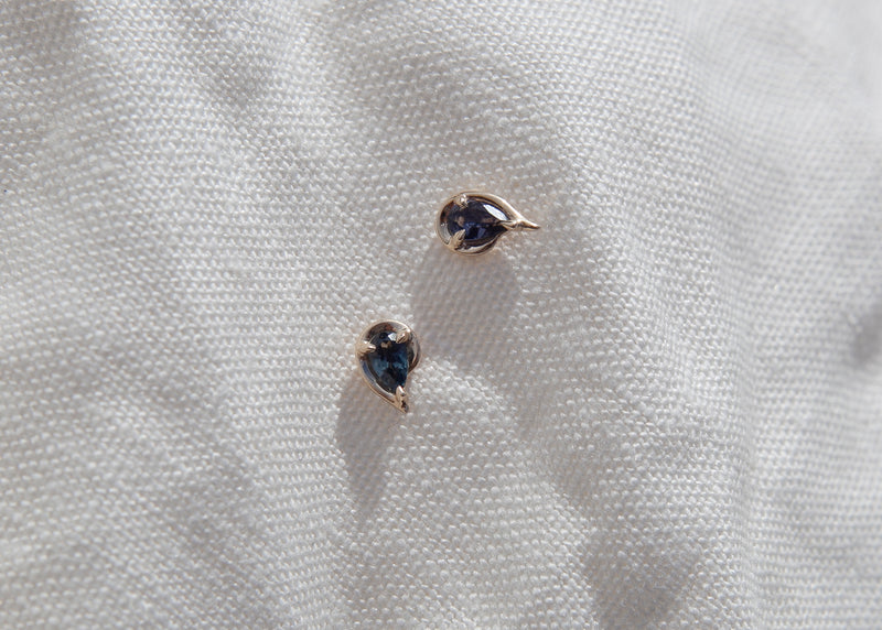 Selene Blue Spinel Studs