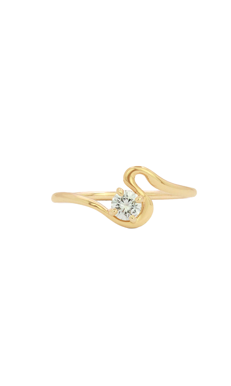 Romulus, Single Diamond Twin Flame Ring