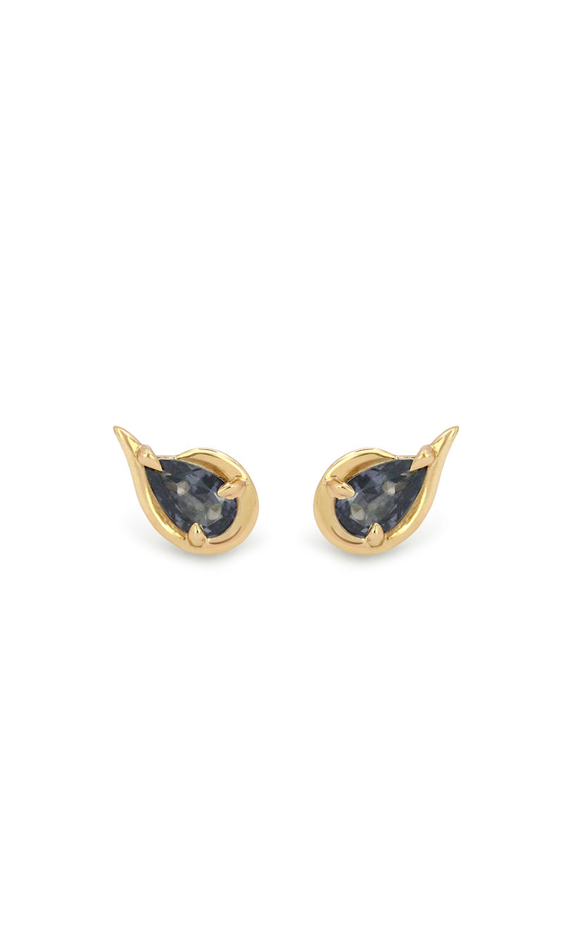 Selene Blue Spinel Studs