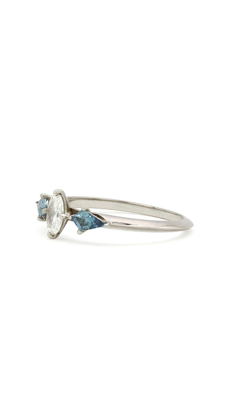 Petite Lady Di Sapphire and Diamond Ring