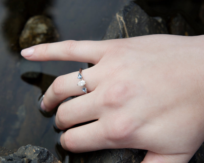 Petite Lady Di Sapphire and Diamond Ring